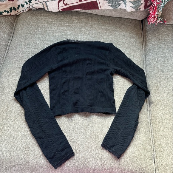 Urban outfitters out from under black long sleeve Eve top - Picture 2 of 3